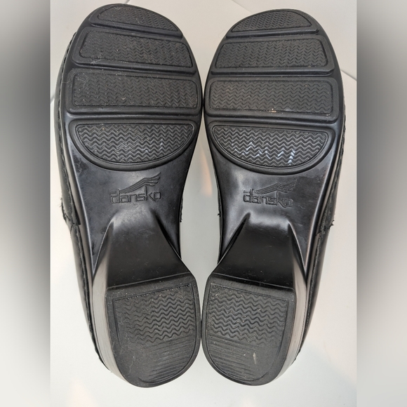 Dansko Stacie Black Leather Clogs Women's Size‎ 39 - Picture 9 of 12